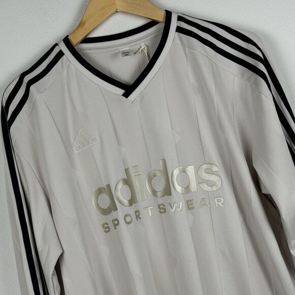 Adidas Sportswear Tiro Long Sleeve Jacquard Soccer Jersey IW3598 Beige Size M - Picture 1 of 8